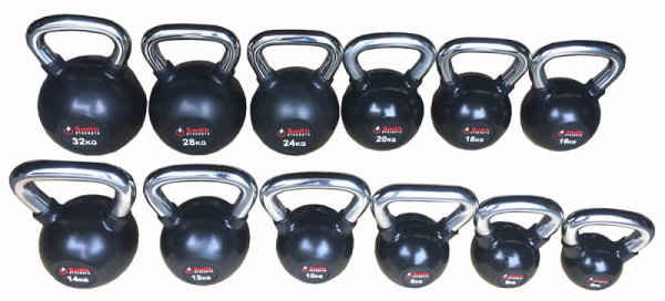 Стальная обрезиненная гиря со стальной рукояткой Smith Strength DB087-4, 4 кг